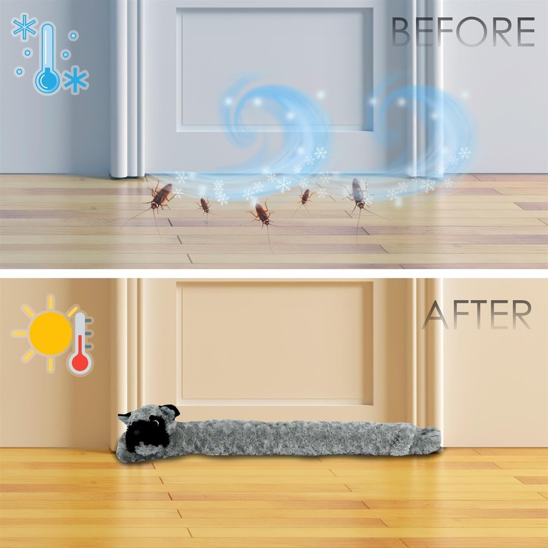 The Magic Toy Shop Novelty Draught Excluder Cushion - Grey