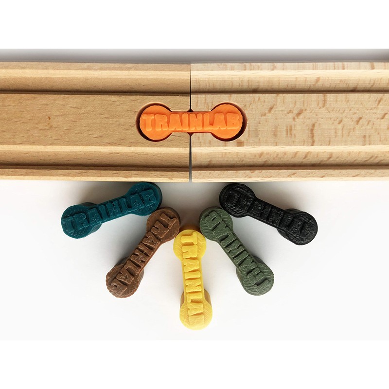 TrainLab Dog Bone Train Track Adapter Connectors (6pcs) (Camo-Hunter)