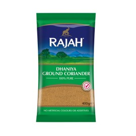 Rajah Spices Dhaniya Ground Coriander | Coriander Powder | Ada | Adarak | ADU | Adaraka | Adrak | (400g)