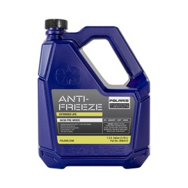 Polaris Antifreeze Coolant 50/50 Premix Extended Life for Snowmobile Off Road Aluminum Cooling Systems, Compatible With 2 & 4 Stroke Engine, Boil Over & Freeze Protection, 1 Gallon - Part 2880513
