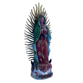 Virgen De Guadalupe Con Corona 8" Our Lady Of Guadalupe Religious Figure, New