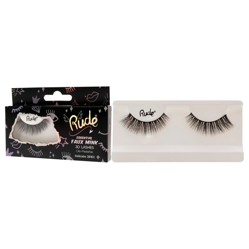 Rude Cosmetics Essential Faux Mink 3D Lashes - Delicate Pair