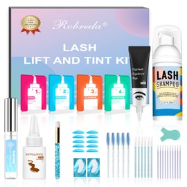 Eyelash Lifting Set, Lash Lifting Set with Black Eyebrow Dyeing Set, Semi-Permanent, Vegan and Cruelty-Free, Suitable for Salon and Home Use