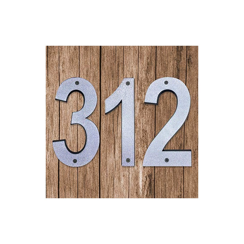 Hy-Ko 6” Classic Reflective Plastic House Number, Modern Raised Numbers