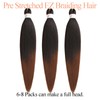 Mscat 20 Inch 3 Packs Pre Stretched Braiding Hair Ombre