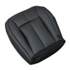NLQR Front Driver Bottom Replacement Seat Cover Black Microfiber Leather