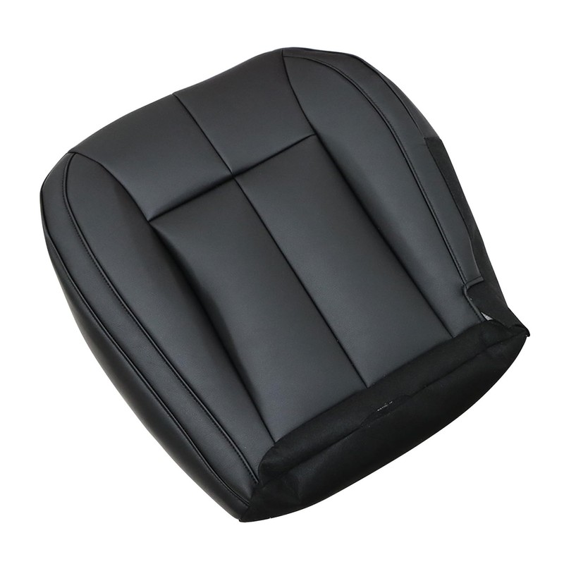 NLQR Front Driver Bottom Replacement Seat Cover Black Microfiber Leather
