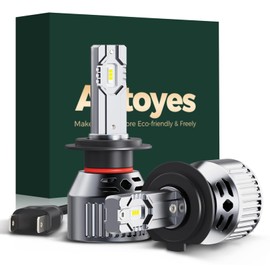 Autoyes H7 LED Headlight Bulb, 15000LM 70W 400% Brighter LED Headlights for Car Halogen Upgrade 6000K White IP68 Waterproof (Pack of 2)
