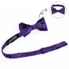 Alizeal Boys Classic Paisley Adjustable Pre-tied Bow Tie, Dark Purple