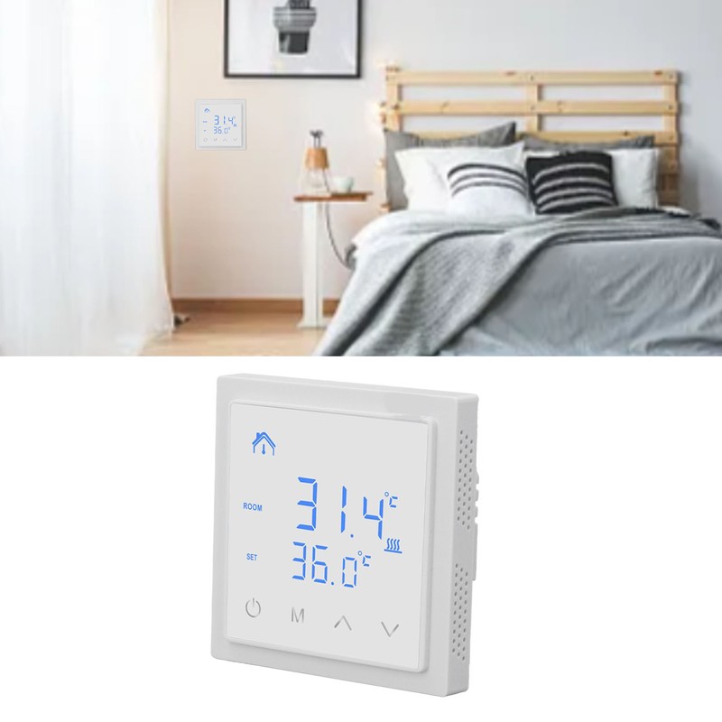 Electric Underfloor Heating Thermostat LED Display High Accuracy Anti False