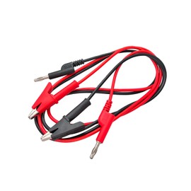 Xnrtop 2 pcs Multimeter Banana Plug to Alligator Clips Test Lead for Electrical Testing, 4 mm Stackable Plug Silicone Alligator Clip Test Probe Lead Wire Cable 1 M