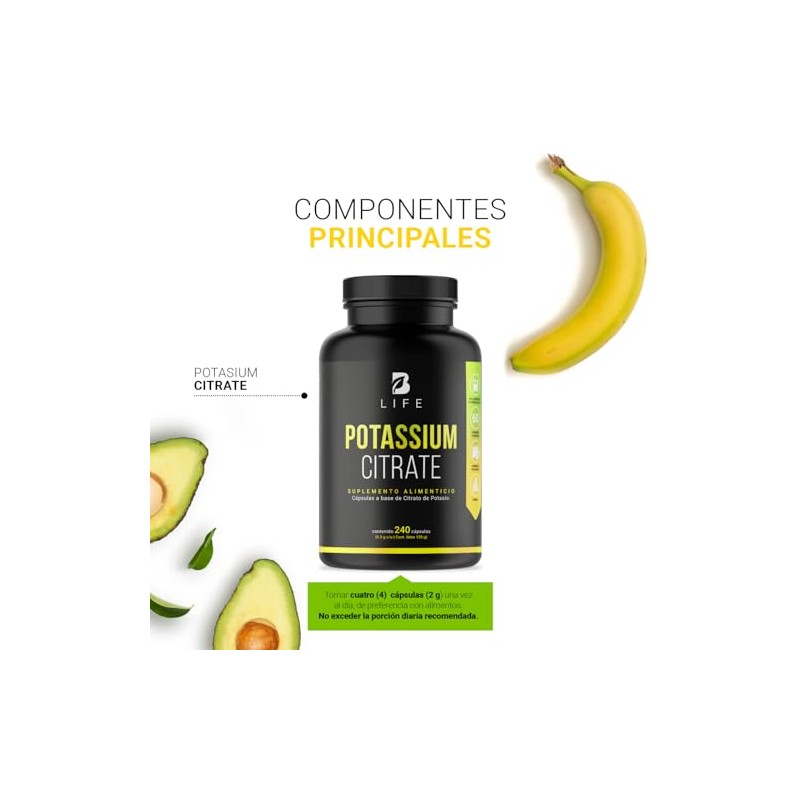 Life Company Citrato Potasio 800 Provenientes 1000 Ingredientes Naturales 240