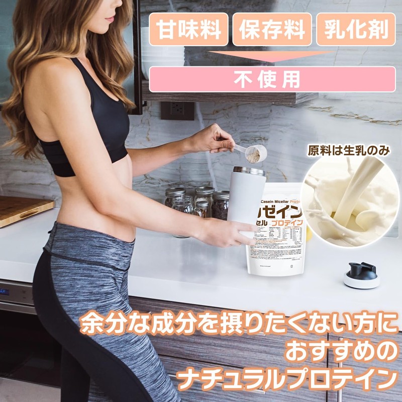 NICHIGA(ニチガ) カゼイン ミセル プロテイン 500ｇ [牛成長ホルモン不使用] Casein Protein 乳化剤甘味料香料不使用 プレーン味