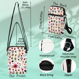 LEVLO Bowling Ball Shoulder Bag, Bowling Ball Lover, Gift, Bowling Trainer, Shoulder Bag, Bowling Player Merchandise