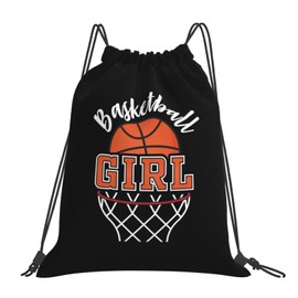AIMASTZ Basketball Girl Unisex Drawstring Backpack Bag Sport Gym Swim Travel Sackpack