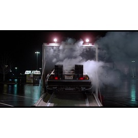 - Set of 2 metal license plate replicas of the Delorean TIME MACHINE car from the movie Back to the Future OUTATIME (PF02)