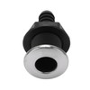Boat 3/4in Through Hull Scupper Drain Straight Black with Stainless