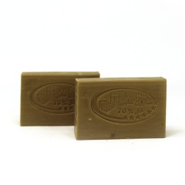 Lynpha Vitale - Aleppo soap with 70% laurel oil - natural product handmade - from traditional production - value pack of 2 / 125 g each.
