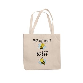 Super Lemon What Will Bee Will Bee - Themed Long Handled Tote Bag - Perfect for Carrying Your Essentials