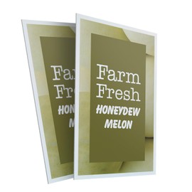 Farm Fresh Honeydew (2-Pack) 24 Inch x 36 Inch Plastic Signs | Sign Insert 4mm Corrugated Plastic Signs Storefront Window Poster | Sweet Melons, Farmer’s Market, Freshly Harvested | Made in USA