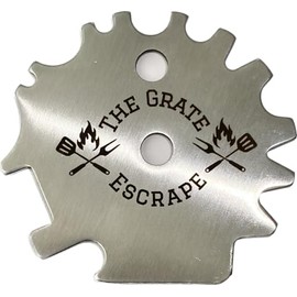 The Grate ESCRAPE BBQ Grill Scraper for Grill Cleaning, Bristle-Free, Stainless Steel, Safe, Compact, Tool for All grates, Kitchen Gadgets, Grill Accessories, Stocking Stuffers for him for her