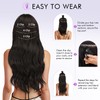 Sofeiyan Clip-In Extensions, 4 Pieces, 50 cm Long Wavy Hair