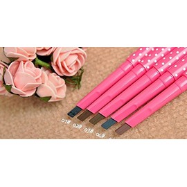 Maxdona Waterproof Retractable Long Lasting Eyebrow Eye Brow Pink Case Chalk Pen Pencil LIGHT BROWN Number 3