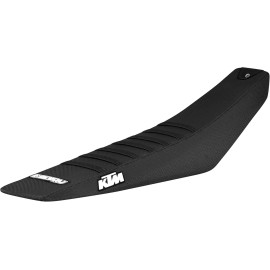 Enjoy Mfg 2023-2025 KTM SX-SXF XC 125 250 350 450 SEAT COVER ALL BLACK BLACK RIBS 352 LOGO