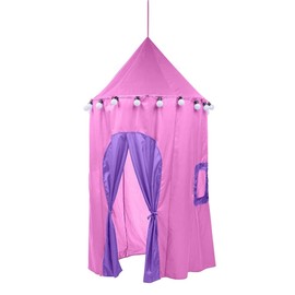 HearthSong 6-Foot Lighted Hideaway Canopy and Backyard Play Space Pink
