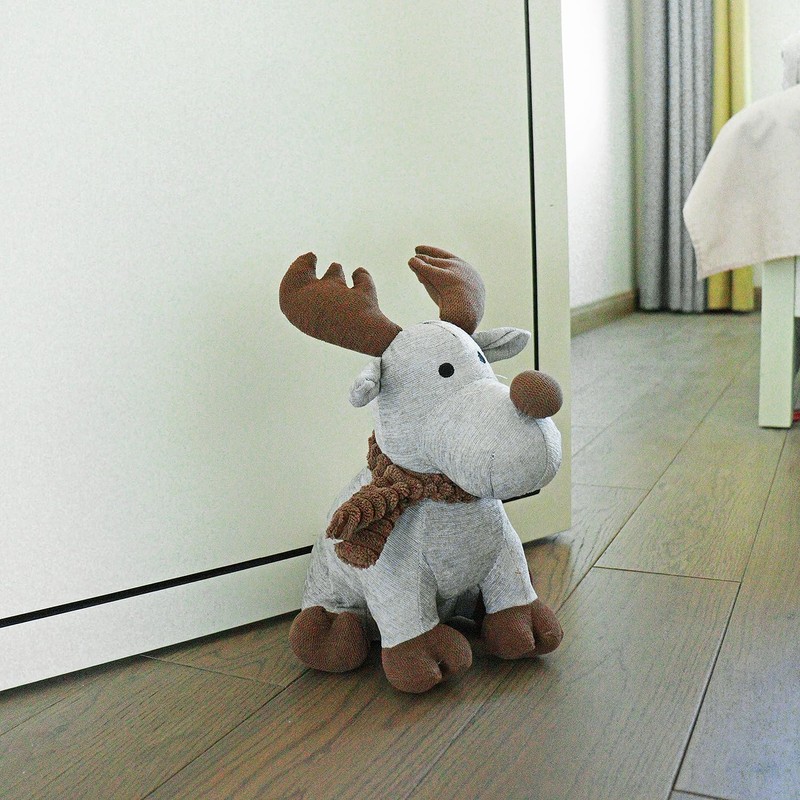 Door Draft Stop-Cute Deer Weighted Door Stopper for Home and