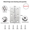 Door Hinge Hinge, Hinge, Foldable, Pack of 20 Stainless Steel