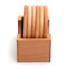 Ceylon Teabox Wooden Coasters Set with Holder for Drinks Set