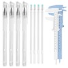 Eyebrow Mapping Kit, 4Pcs Eyebrow Microblading Marker Pens with 4