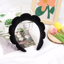 Wrahonbi Headbands for Women Spa Headband for Washing Face,Facial Mask,Makeup and Skin Care,Gifts for Women and Teen Girl Gifts Trendy Stuff Black