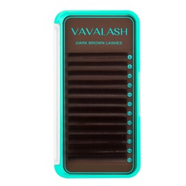 VAVALASH Colored Lash Extensions Dark Brown Eyelash Extensions 0.03 0.05 0.07 0.1 0.15 Volume Lash Extension 8-15mm Mixed Lashes L Curl Premium color Lashes Extension(Dark Brown-0.03-L-8-15mm)