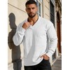 QOSOQ Mens Casual Sweaters Textured Pullover V Neck Sweater Pullover
