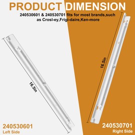 240530601(Left)&240530701(Right) Refrigerator Pan Hangers,Refrigerator Drawer Hanger Compatible for Ken-More Frigi-daire Refrigerators Parts,Replaces 917557 AP2116589 PS430916 24046040 by MIFLUS