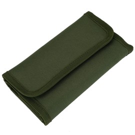 Gonetre Fly Tying Materials Fishing Tool Roll 18×10×3 Roll Up Fly Tying Tool Pouch Fishing Accessory Case Nylon Artificial Lure Storage Bag Holder