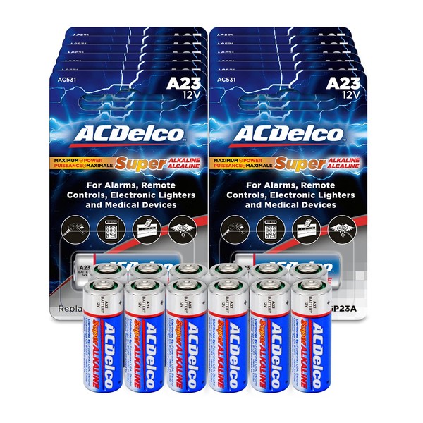 ACDelco 12-Count A23 Batteries, 12V Maximum Power Super Alkaline Battery, 5-Year Shelf Life