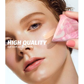 Sonnorel Make up Schwamm, Diamantform Mehrfarbige BlenderBeauty Schwamm Foundation Schminkschwamm,Makellos für Flüssigkeit, Creme und Puder (Bohnenpaste Rot)