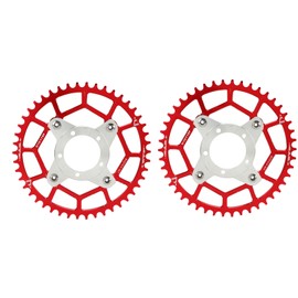 2pcs 104BCD Chainring Adapter Tooth Plate Aluminum Alloy 46T Mid Drive Motor Conversion Base Set for Bafang for Tongsheng Red