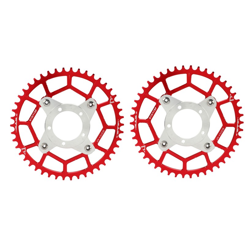 2pcs 104BCD Chainring Adapter Tooth Plate Aluminum Alloy 46T Mid
