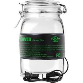 iPower Seeding Germination Starting Brewing Bear Durable Waterproof, Black, 3" x 20"Heat Mat