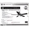Heritage Fusion 52" Satin Nickel w/ Rosewood/Black Forest Blades Ceiling