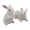 1 Pair Bunny Rabbit Ornaments Decorations Resin Art Craft Animal