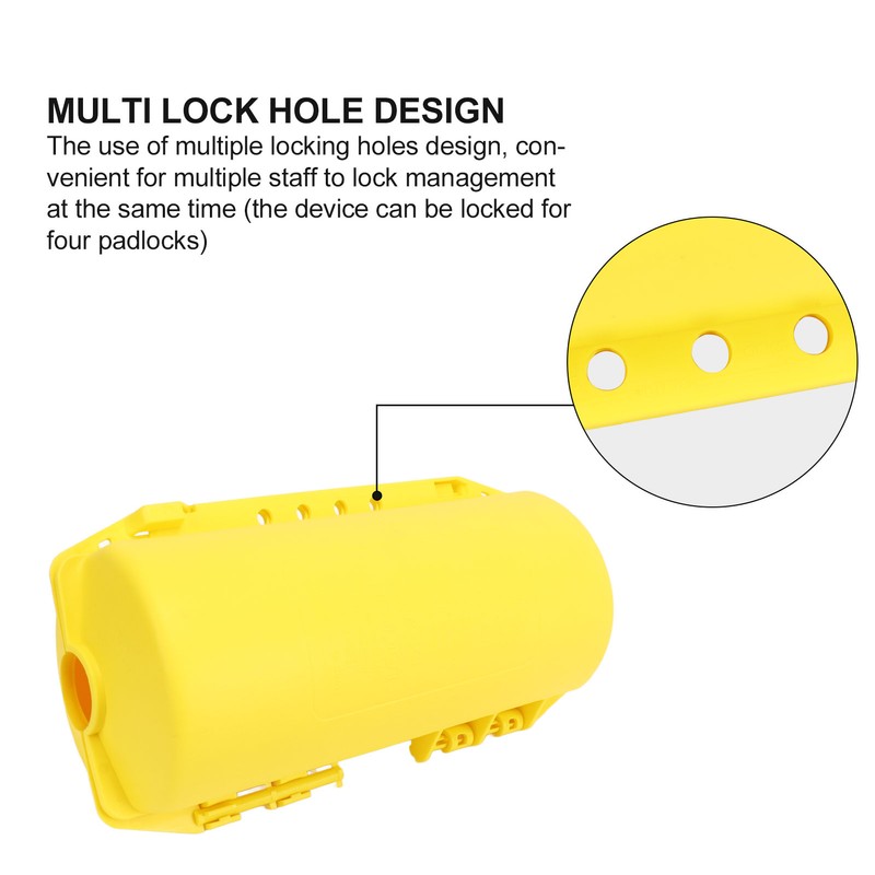 Lockout Tagout Plug Lock 4 Holes Energy Isolation Prevents Unauthorized