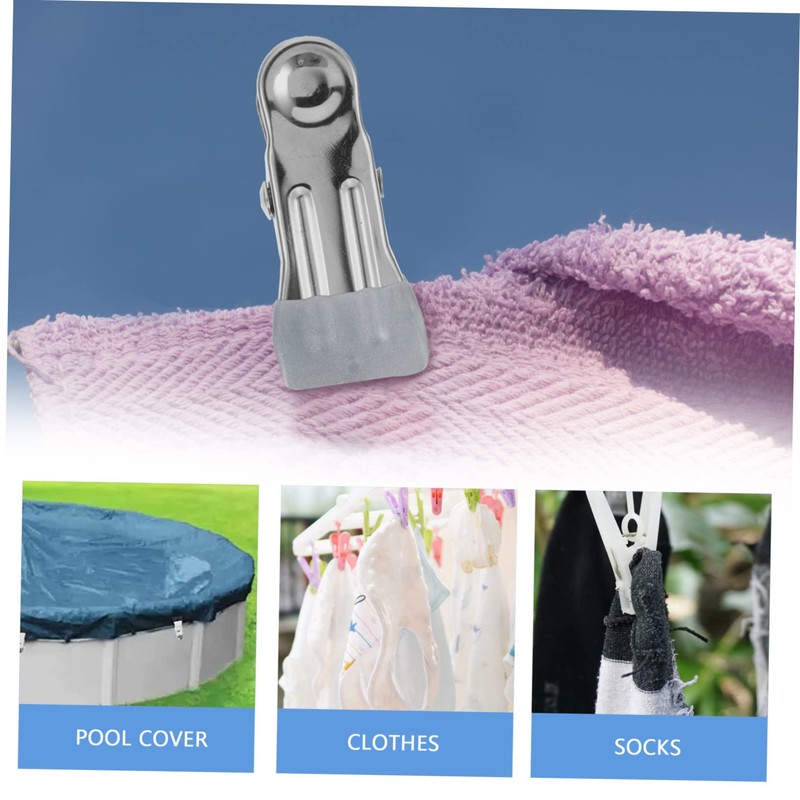 NOLITOY 30pcs Stainless Steel Pool Cover Clips Winter Above Ground