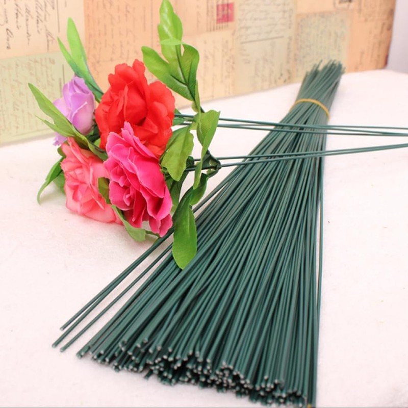 EDu Craft Wire, Artificial Flowers, 50 pieces, Flower Wire, Paper-wrapped