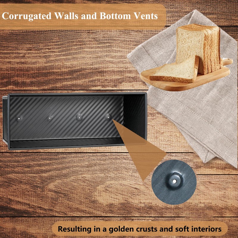 SS&CC Pullman Loaf Pan with Lid 13x4 | 2.2lb Carbon