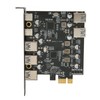 PCI E to USB Expansion Card 7 Ports 5Gbps USB